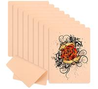 10Pcs Fake Skin Tattoo Practice Skin 1mm Double Sided Silicone 7.6x5.6 inch
