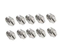 10pcs Fan Spray Nozzle, Stainless Steel High Pressure Washer Spray Tip 1/8，1/4in Thread,Cleaner Nozzle Replacement Washer Nozzles 65° 1/4 (Hole Diameter 3.6mm)