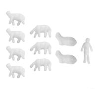 10Pcs Farm Animals Set Model Sheep For Railway N Scale 1:150 Building Layout Decoration