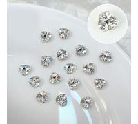 10Pcs Fashion Glass Art Jewelry Crystal 3D Rhinestones Rhinestones Manicure Decoration