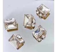 10Pcs Fashion Glass Art Jewelry Crystal 3D Rhinestones Rhinestones Manicure Decoration