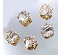 10Pcs Fashion Glass Art Jewelry Crystal 3D Rhinestones Rhinestones Manicure Decoration