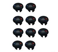 10PCS Faucet Handle Hot And Cold Water Sign Red And Blue Label Decoration Cover(Black)