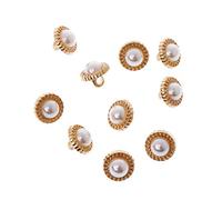 10Pcs Faux Pearl Shank Buttons Sewing Wedding Embellishment 1 Button Pins for Jeans