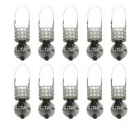 10Pcs Feeder, Carp Feeder with Floating Ball, Water Injection Bait Cage, Automatic Flipping Feeder Fishing Tool Accessories(S)
