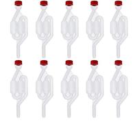 10Pcs Fermentation Lock, Twin Bubble Airlock Set Wine Fermentation Airlock Kit Brewing Airlocks S Shape Air Lock Fermenter Check Valve Airlock for Preserving, Brewing