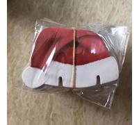 10pcs Festive Christmas Wine Glass Cards Featuring Santa Hat Design, Blank Back for Guest Identification, Made of Recycled Paper (A)