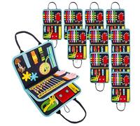 10Pcs Fidget Blanket for Dementia, Alzheimer's Products for Calming & Comforting Dementia Activities, Sensory Blanket for Elderly Dementia Helps with Alzheimer’s, Asperger’s, Autism (Dark Blue-10Pcs)