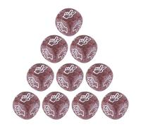 10Pcs Finger Guessing Game Dices 6 Sided 20mm Clear Rock Paper Scissor Game Dices Board Game Toy For Family Parties
