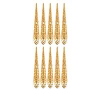 10Pcs Finger Nail Tip Rings Thousand-Hand Bodhisattva Guan Yin Belly Dance Ancient Chinese Egyptian Costumes Fingernail Claws Halloween