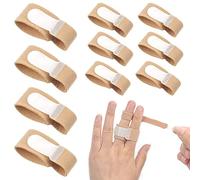 10Pcs Finger Splints, Medically Approved Finger Tape Finger Buddy Wraps for Mallet Fingers Curled Finger Broken Finger,Finger Brace Straps for Osteoarthritis Finger Joint