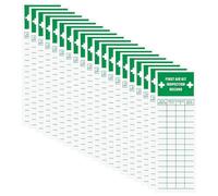 10pcs First Aid Equipment Inspection Labels for Offices and Schools | Paper, Light Green Finish, Wear-resistant Checklist Logging, for Cabinets and Emergency Kits