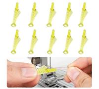 10pcs Fish Mouth Sewing Machine Needle Threader, 2024 New Fish Type Needle Threader Automatic Sewing Needle Threader for Sewing Embroidery DIY Craft Supplies Accessories(Yellow)