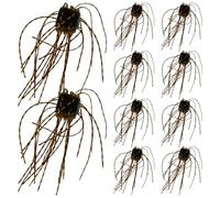 10Pcs Fishing Lure Kit, Dice Shaped Soft Fishing Bait PVC Slow Sinking Flexible Bass Lures for Catfish and Perch, Brown
