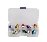 10Pcs Fishing Lures Mini Portable 3D Eyes Lifelike Appearance Durable ABS Bass Lures for Herring Perch and More with Storage Box