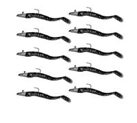 10Pcs Fishing Lures, Soft Fishing Lures Plastic Sea Tackle Pre Rigged Sinking Swimbaits Artificial Swimbait Bait with Jig Head and T Tail for Sea Catching Pike Bass and More 10cm 10g