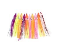 10Pcs Fishing Lures Squid Skirt Trolling Soft Lure Fishing Hooks Freshwater Trout