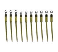 10Pcs Fishing PVA Bag Stems Wire Connector Swivels Solid Bag Leaders Carp Fishing Rigs Terminal Tackle PVA STEMS (10)
