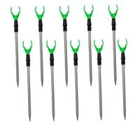 10Pcs Fishing Rod Holder 20in Aluminium Alloy Thickened Support Pole Holder with Y-Type Head & Stake Fishing Gear Without Damage for Ground Rod for Ground