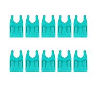 10pcs Fishing Rod Holder Clip-on Rack with Silicone No-Scratch Padding for Bucket Edge Boat Rail Raft Rock Shore Fishing Red Yellow Blue Dark Blue(Blue)