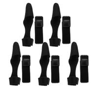 10pcs Fishing Rod Tip Covers and Rod Strap Set Black | Elastic Cloth Band Set, Protects Tips during Storage and Transport, for Beginners and Anglers