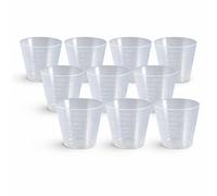 10PCS Five Units of Measurement Transparent Plastic Measuring Cups, 30ml/1.02oz Teusable Mini Medicine Cups, Suitable for Kitchen Baking, Laboratory Use and Measuring Medicines