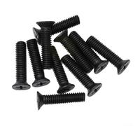 10Pcs Fixing Screw, M5M6 25mm, Left Hand Thread for Drill Chuck Shank Adapter, Black (M6)