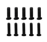 10Pcs Fixing Screws M5/M6 22mm Left Hand Thread for 1/2 inch 3/8 inch UNF Drill Chuck Shank Adapter Metal Black Replacement Parts Set