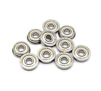 10Pcs Flange Ball Bearings 604ZZ - 4x12x4 mm Precision Steel Bearings for 3D Printers and Heavy Duty use