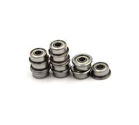 10pcs Flange Bearings - Mini Deep Groove Ball Bearings 3x8x4mm for DIY Projects, Lawn Mowers, Printers, and Power Tools