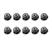 10Pcs Flange Nut Hexagonal Locking Aluminum Nylon Nut for Remote Control Mechanical Automotive Assembly with Embedded Washer for Aerospace