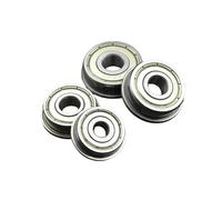10pcs Flanged Bearings Bore 2mm 3mm 4mm 5mm 6mm 7mm 8mm 9mm 10mm F625 F605 F608 F695 MF105 MF115 ZZ Miniature Ball Bearing With Flange(5x13x4mm)