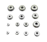 10pcs Flanged Bearings Bore 2mm 3mm 4mm 5mm 6mm 7mm 8mm 9mm 10mm F625 F605 F608 MF105 MF115 F695 ZZ Ball Bearing With Flange(4x13x5mm)