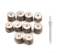10pcs Flap Wheel Disc Sanding Set for Metal Polishing and Deburring with 80 to 600 Grit Abrasive Grinding Wheels for Drill Press or Handheld Drill (320grit)