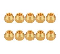 10Pcs Flares Pipe Fitting Adapter Brass Flares Nut Set for Air Conditioning & Copper Pipe Extension Butt Enduring Female Thread Fitting