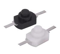 10pcs Flashlight Torch Control Switch Latching Self-locking Push Button DC30V 1A Flat Bending SMD PIN 1208YD 1288BM 1208-KD(1288BM BK,20 PCS)