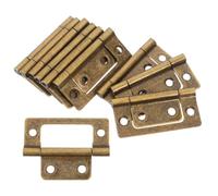 10pcs Flat Door Hinges Set with Hidden Installation | Iron Mother and Design, Easy Fitting with Necessary Hardware, for Furniture Doors
