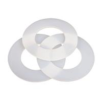 10pcs Flat Gasket 3mm Thickness ID 10-426mm White Flat Washer Flange Silicone Sealing O-ring Gasket DN15-400(38x78x3mm)