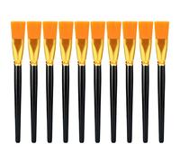 10pcs Flat Paint Brushes 1 Inch Wide, Watercolor Acrylic Paint Brush Bulk Synthetic Nylon Oil Painting Brushes for Artists Professional Amateurs Gouache & Acrylic Painting (Bright Black)