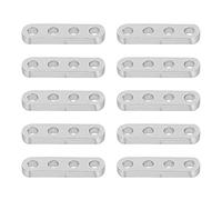 10pcs Flat Straight Braces Fixing Aluminum Alloy 4 x 8mm Connect Straight Brackets, Flat Beam for Robot Engineering Equipment, Linear Hole Pattern with Rounded Ends for Seamless DI (3102-0004-0032)