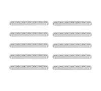10pcs Flat Straight Braces Fixing Aluminum Alloy 4 x 8mm Connect Straight Brackets, Flat Beam for Robot Engineering Equipment, Linear Hole Pattern with Rounded Ends for Seamless DI (3102-0007-0056)