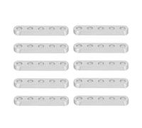 10pcs Flat Straight Braces Fixing Aluminum Alloy 4 x 8mm Connect Straight Brackets, Flat Beam for Robot Engineering Equipment, Linear Hole Pattern with Rounded Ends for Seamless DI (3102-0005-0040)