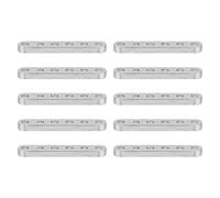 10pcs Flat Straight Braces Fixing Aluminum Alloy 4x8mm Connect Brackets for Robot Engineering Equipment, Linear Hole Pattern Beam with Rounded Ends for DIY Robotics (3102-0006-0048)