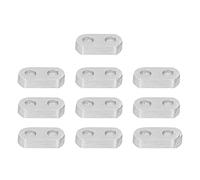 10pcs Flat Straight Braces Fixing Aluminum Alloy 4x8mm Connect Brackets for Robot Engineering Equipment, Linear Hole Pattern Beam with Rounded Ends for DIY Robotics (3102-0002-0016)