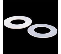 10pcs Flat Washers Silicone, Thickness 1/1.5/2/3mm Silicone O-Ring Spacer Gasket for Pipe Fittings(6mm x 16mm x 2mm)