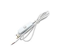 10Pcs Flexible 1.5M USB Control Cable Desk Lamp 2Pin Cord with Switches for Home Work and Outdoor Use Night Light Power Cord