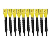 10PCS Flexible Draining Tool Snap Funnel Set, Wide Mouth Spill-Free Refueling Funnel, Retractable Auto Fuel Funn-el Petrol, Pour Oil Tool for Car, Motorcycle, Petrol (Yellow)