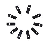 10PCS Flocking Hanger Clips Black Flocking Clothes Hanger Clips Non Slip Velvet Clip Closet Space Saving Pants Skirt Clothes Hangers Clip for Pants Skirt Business Suit Socks