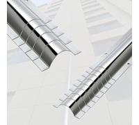 10PCS Floor Cable Cover, Floor Cable Protector, Cable Passage Trunking, Stainless Steel Trunking for Floor/Wall - Garage, Office, Living Room, Outdoor(46mm)