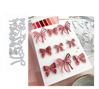 10pcs Flower Bow Series Metal Die Cuts,Merry Christams Bows Bowtie Package Bag Cutting Dies Cut Stencils DIY Scrapbooking Decorative Embossing Paper Scrapbooking Card Making